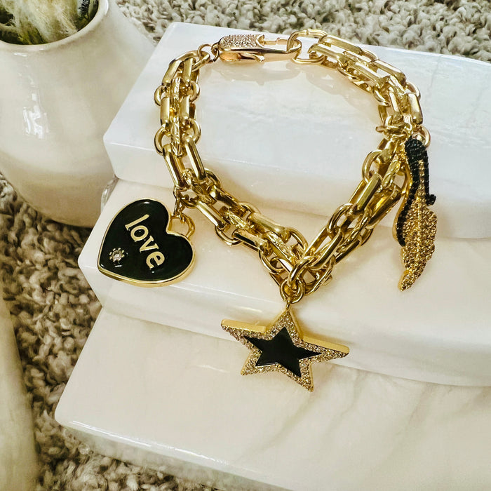 Charm Gold Chain Bracelet