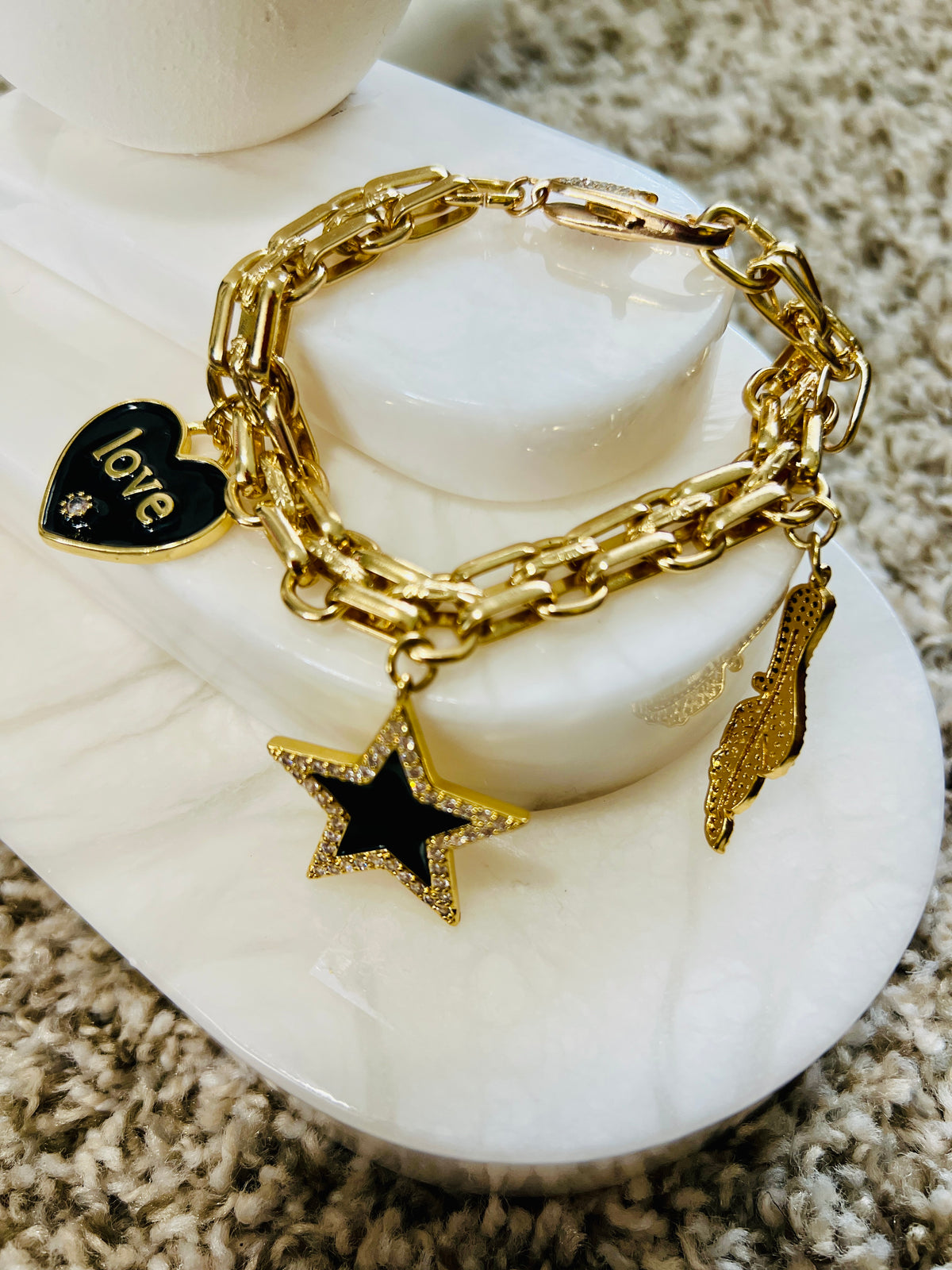 Charm Gold Chain Bracelet