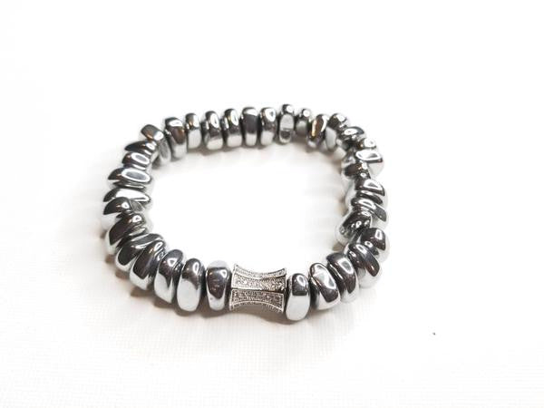 Men's Hematite Chip Bracelet