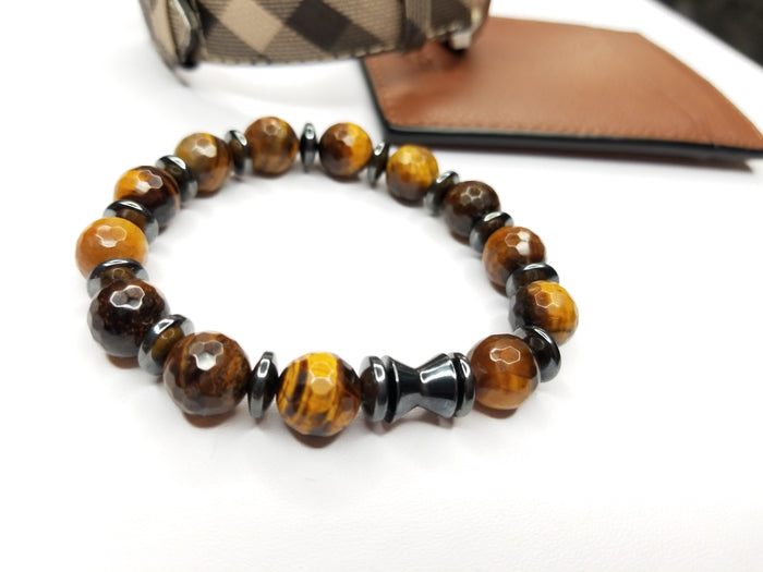 Men's Tiger Eye Gemstone Bracelet