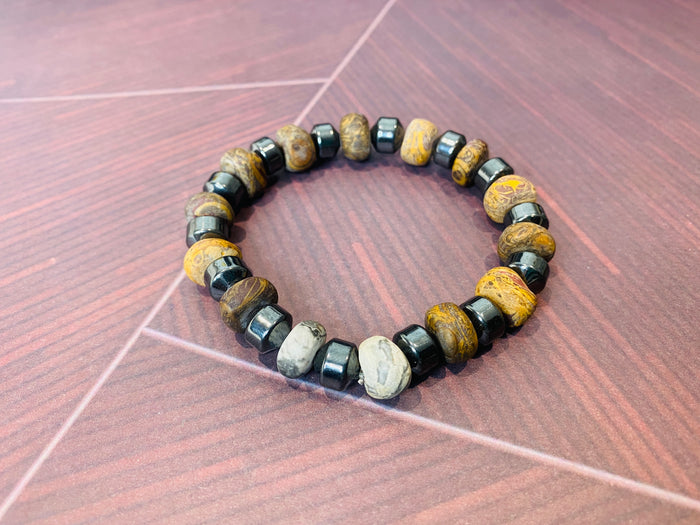 Men's Dyed Stone/Hematite Bracelet