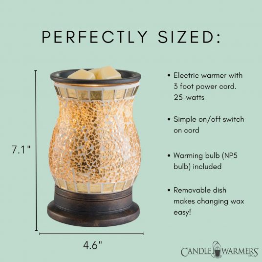 Cocopin 2-in 1 Luxurious Wax Melter, Electric Candle Warmer (Bold Gold)
