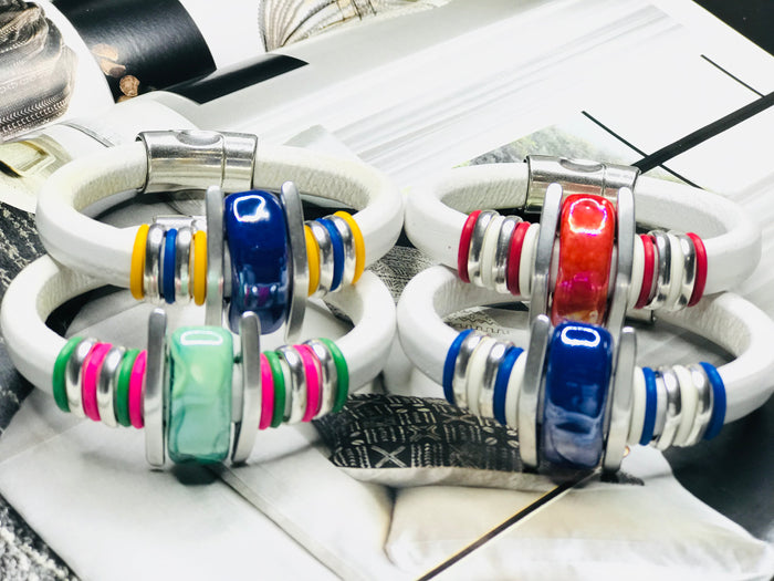 Sorority Inspired Leather Bracelet