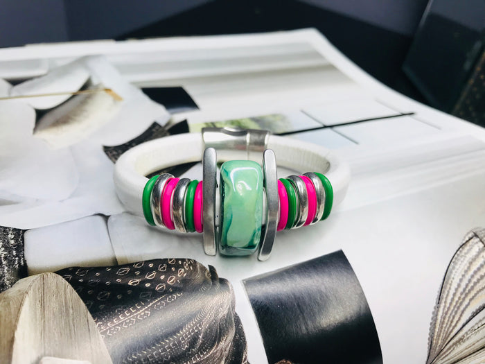 Sorority Inspired Leather Bracelet