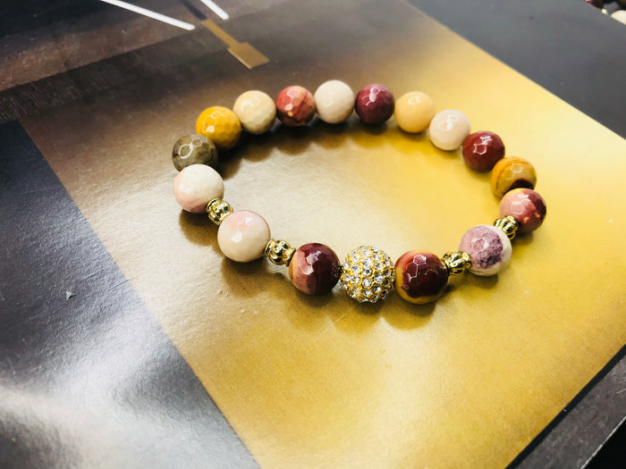 Mookaite Jasper  Gemstone Bracelet