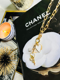 Love, Peace, Wisdom Pendant Box Link Luxury Lifestyle Necklace- White