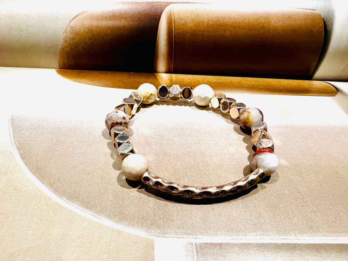 Mookaite & Hematite Gemstone Bracelet