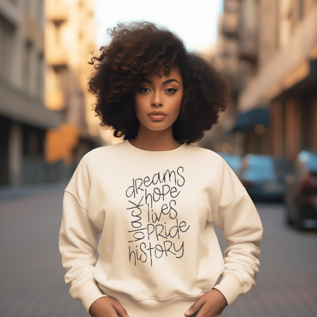 "Black History" Inspirational  Novelty Sweatshirt