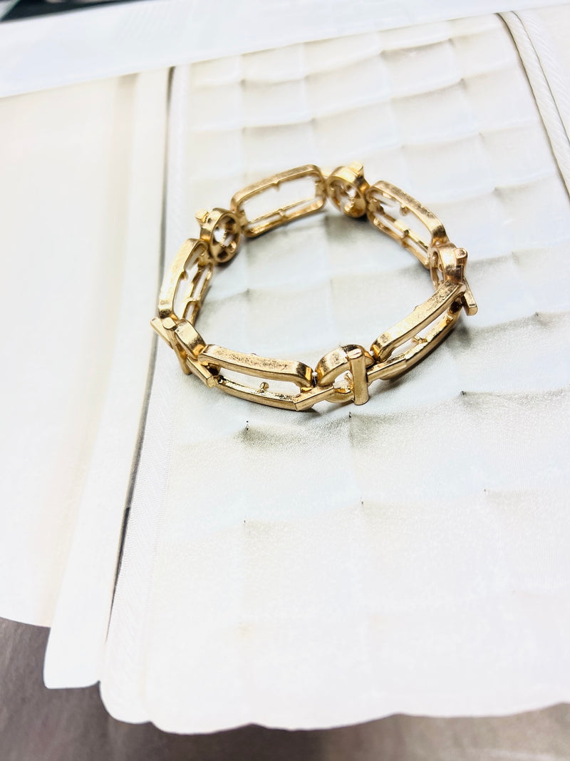 Brass Metal 3 PC Stretch Bracelet