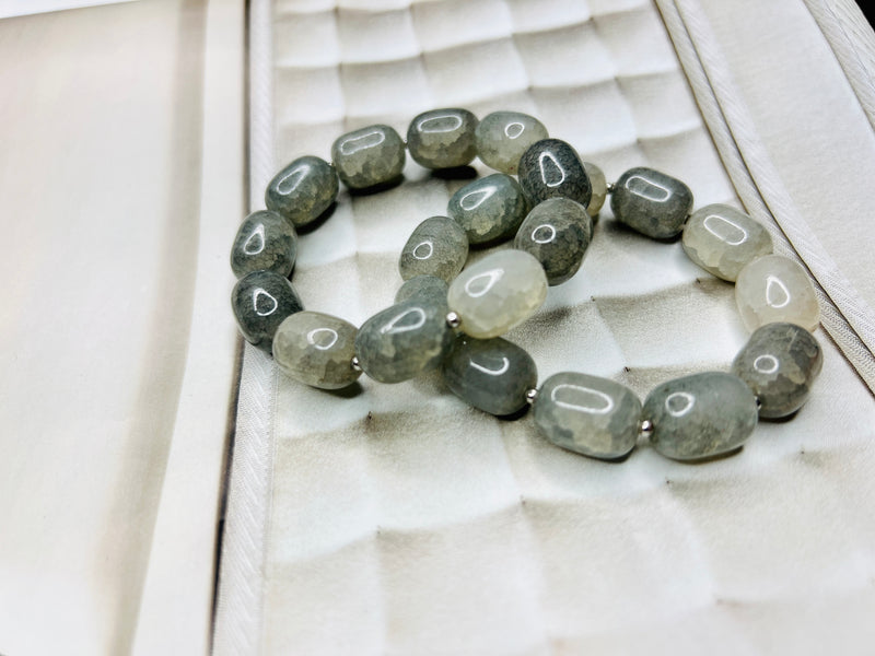 Grey Jade Gemstone Bracelet