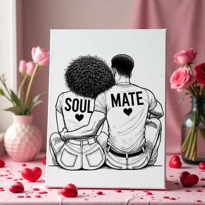 VDay "Power Couple" Paint & Sip Canvas (Unpainted)