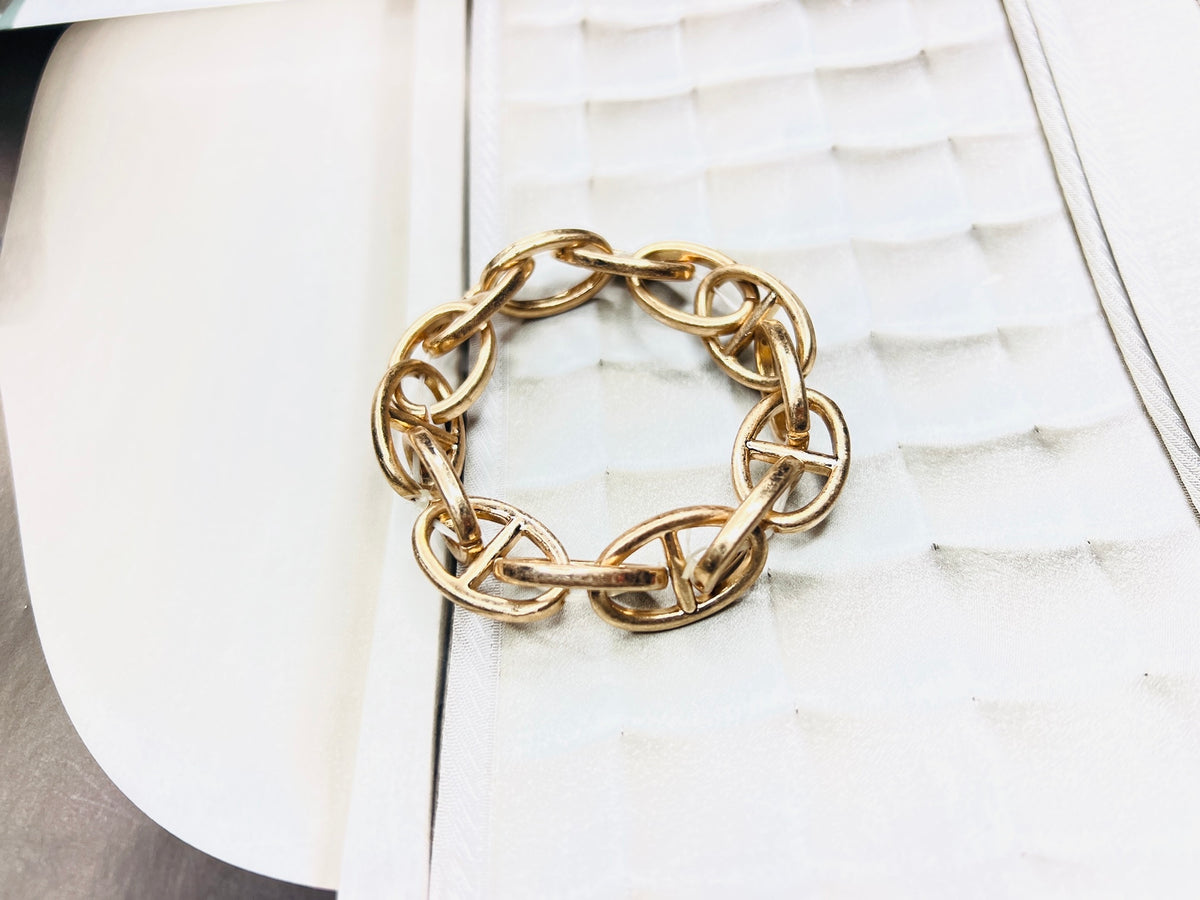 Brass Metal 3 PC Stretch Bracelet
