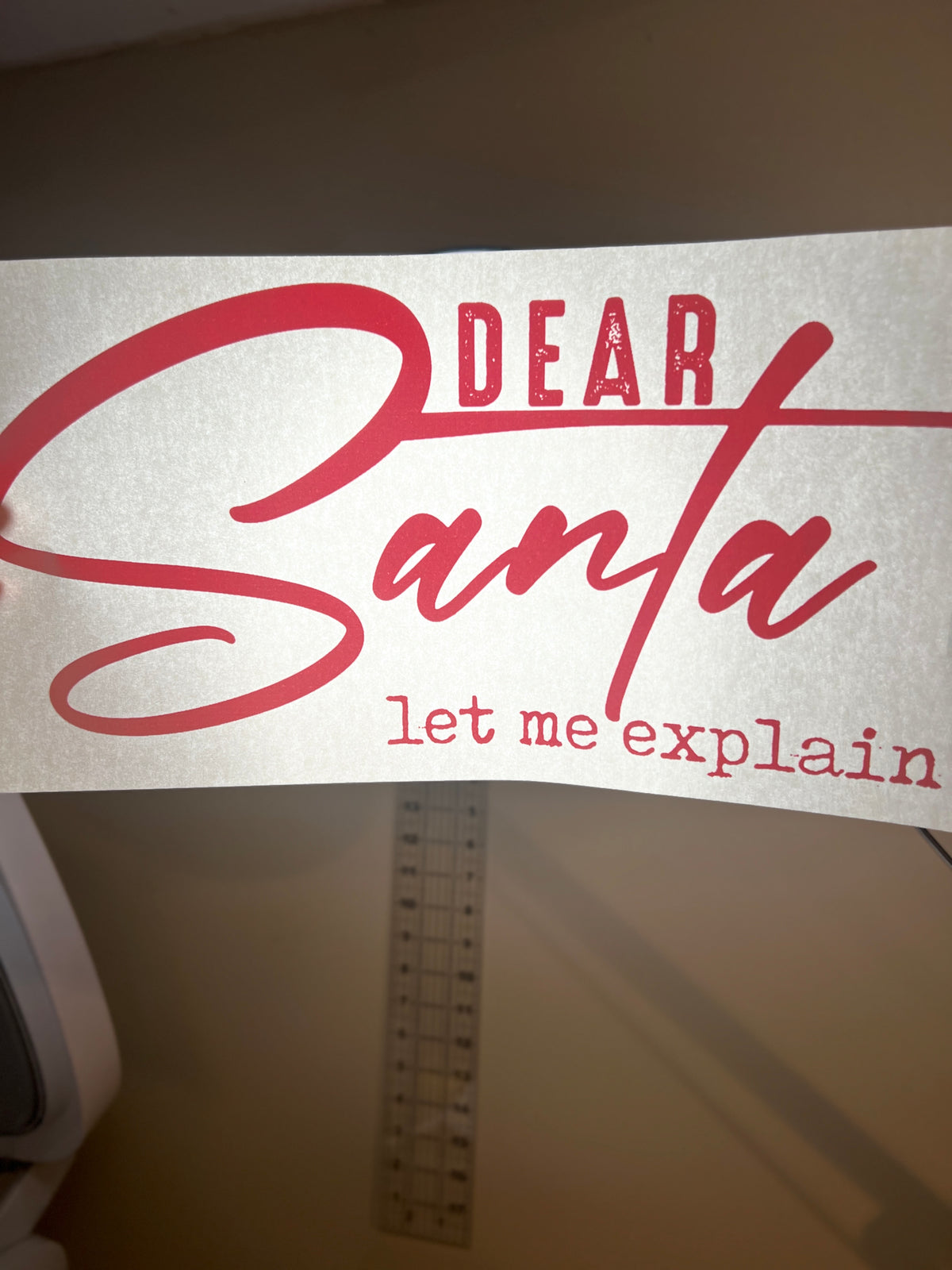 "Dear Santa" Transfer