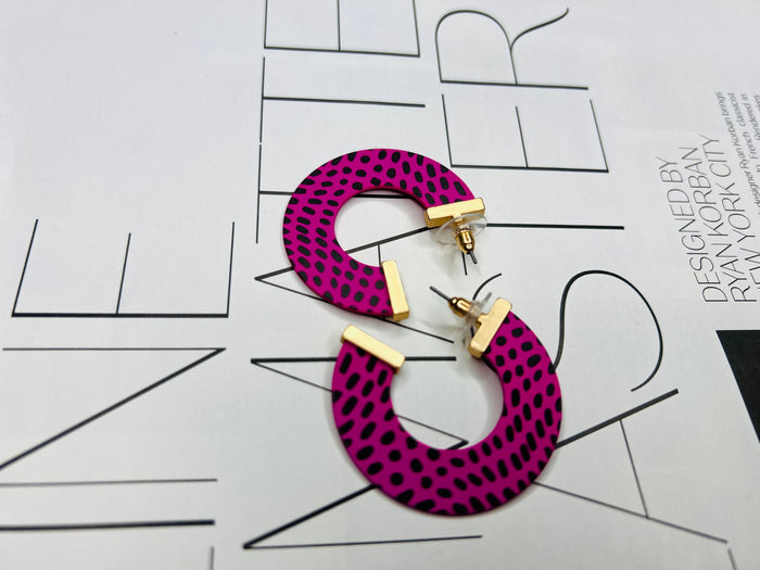 Circle Speckled Earring