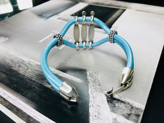 Turquoise Western Style Leather Bracelet