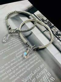 Silver Finger Weave Bracelet