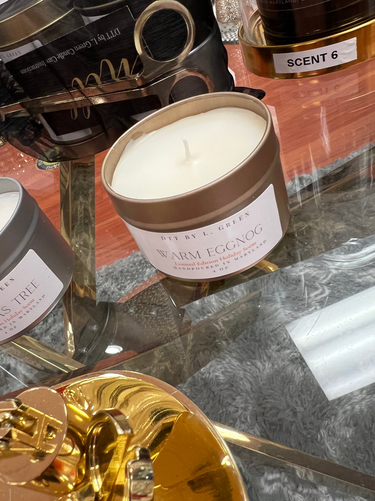 Holiday Collection Luxury Candle Sampler Set (4 Candles + Trimmer)